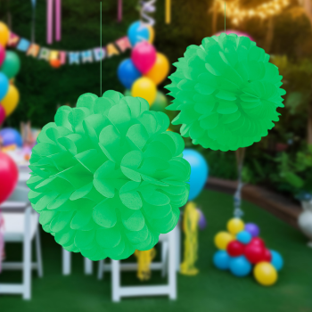 KF140 Yeşil Kağıt Top Süs 2li KF140 Yeşil Kağıt Top Süs 2li