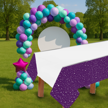 Masa Örtüsü 120*180cm -Parti Zamanı Mor-