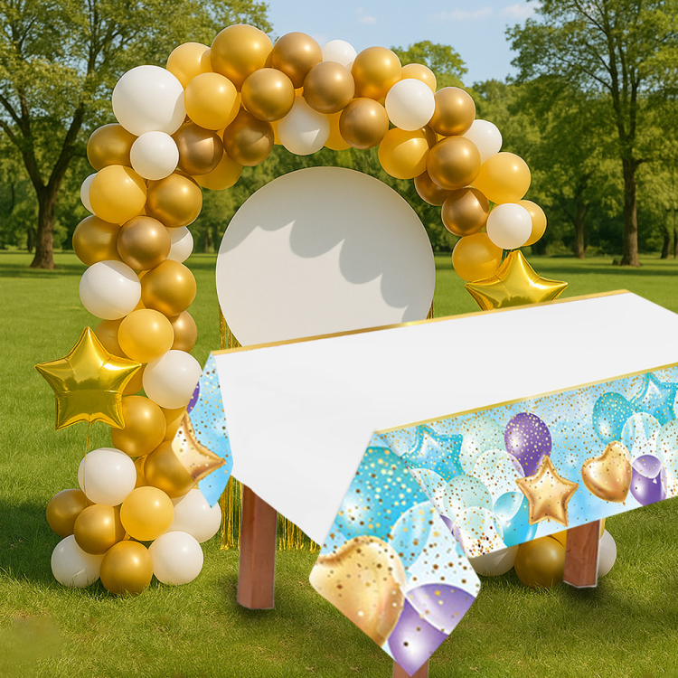 Masa Örtüsü 120*180cm -Uçan Balonlar Mavi-