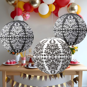 Anagram Kağıt Fener Seti 3lü Damask Desenli Anagram Kağıt Fener Seti 3lü Damask Desenli