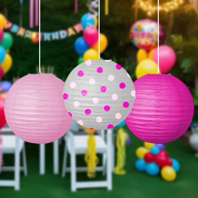 Kağıt Fener Seti 3lü Pembe -KF139Pmb Kağıt Fener Seti 3lü Pembe -KF139Pmb