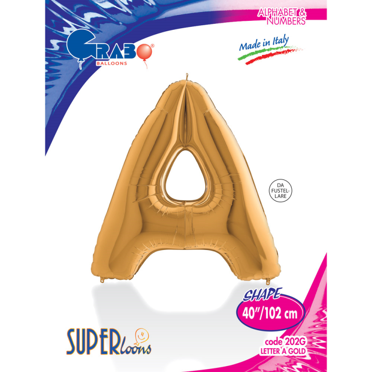 40 Grabo Harf Folyo Balon Altın -A- 40 Grabo Harf Folyo Balon Altın -A-