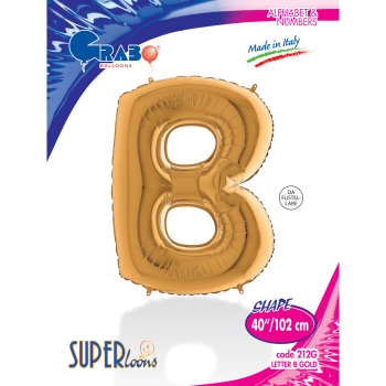 40" Grabo Harf Folyo Balon Altın -B- 40" Grabo Harf Folyo Balon Altın -B-