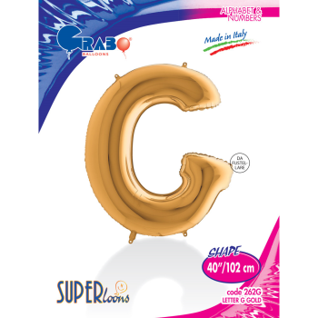 40" Grabo Harf Folyo Balon Altın -G- 40" Grabo Harf Folyo Balon Altın -G-