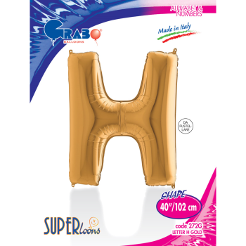 40" Grabo Harf Folyo Balon Altın -H- 40" Grabo Harf Folyo Balon Altın -H-