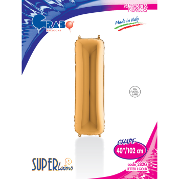 40" Grabo Harf Folyo Balon Altın -I- 40" Grabo Harf Folyo Balon Altın -I-