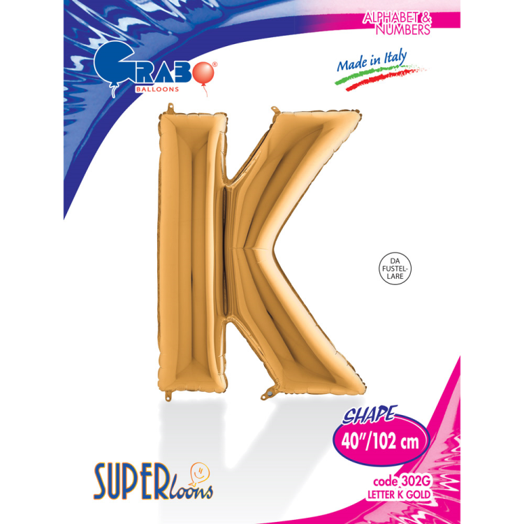 40 Grabo Harf Folyo Balon Altın -K- 40 Grabo Harf Folyo Balon Altın -K-