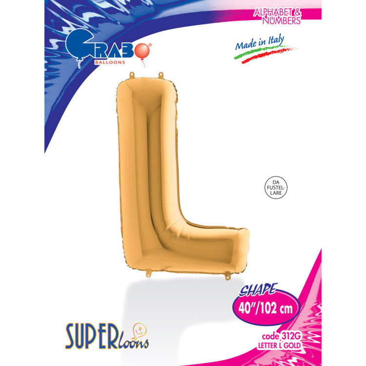 40 Grabo Harf Folyo Balon Altın -L- 40 Grabo Harf Folyo Balon Altın -L-