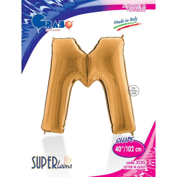 40 Grabo Harf Folyo Balon Altın -M- 40 Grabo Harf Folyo Balon Altın -M-