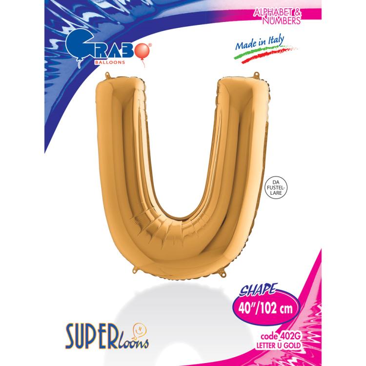 40 Grabo Harf Folyo Balon Altın -U- 40 Grabo Harf Folyo Balon Altın -U-