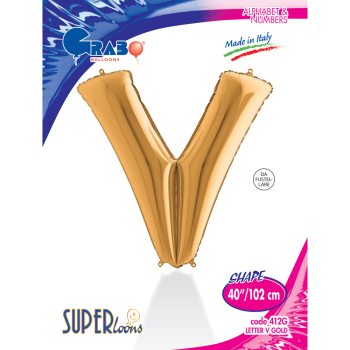 40" Grabo Harf Folyo Balon Altın -V- 40" Grabo Harf Folyo Balon Altın -V-