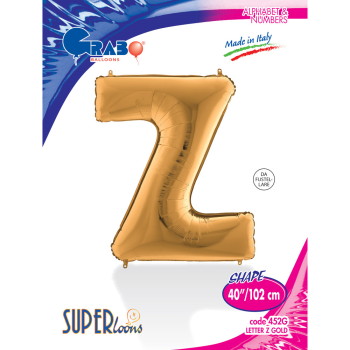 40" Grabo Harf Folyo Balon Altın -Z- 40" Grabo Harf Folyo Balon Altın -Z-