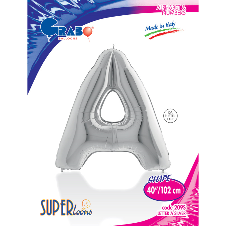 40 Grabo Harf Folyo Balon Gümüş -A- 40 Grabo Harf Folyo Balon Gümüş -A-