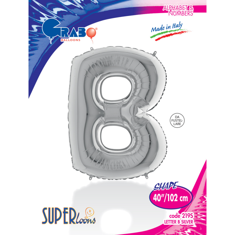 40 Grabo Harf Folyo Balon Gümüş -B- 40 Grabo Harf Folyo Balon Gümüş -B-