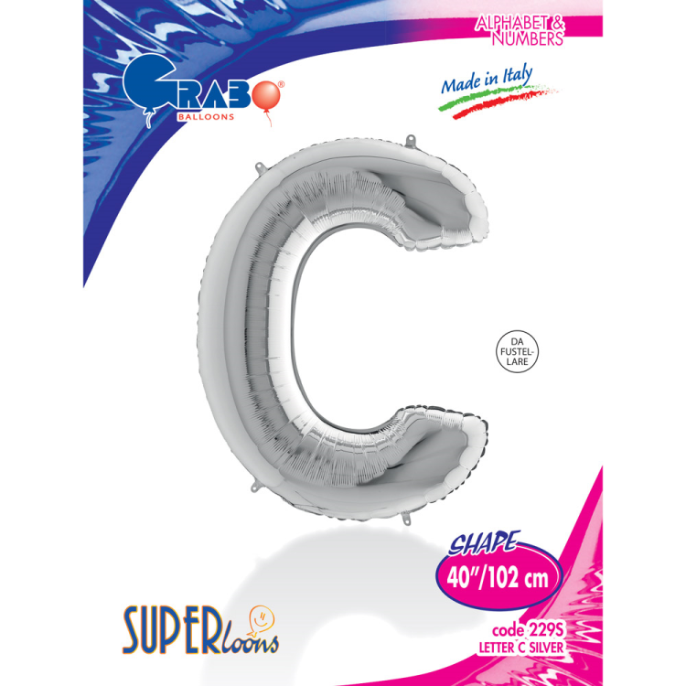 40 Grabo Harf Folyo Balon Gümüş -C- 40 Grabo Harf Folyo Balon Gümüş -C-