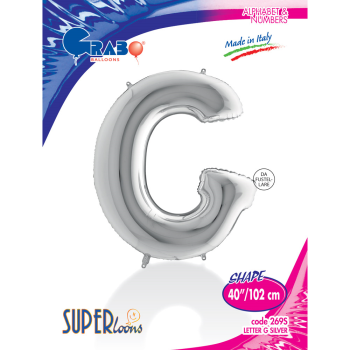 40" Grabo Harf Folyo Balon Gümüş -G- 40" Grabo Harf Folyo Balon Gümüş -G-