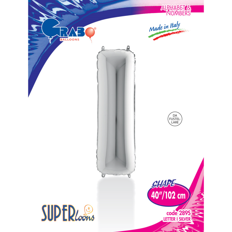 40 Grabo Harf Folyo Balon Gümüş -I- 40 Grabo Harf Folyo Balon Gümüş -I-