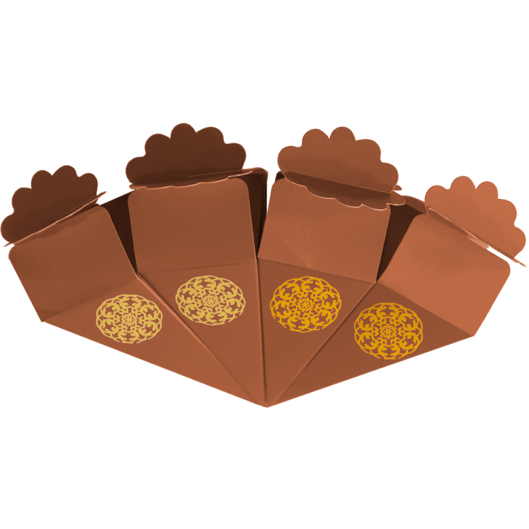 Şeker Külahı 24lü Kahve Altın Varak Şeker Külahı 24lü Kahve Altın Varak