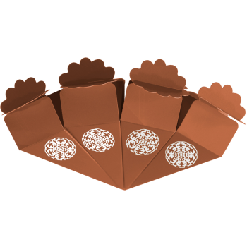 Şeker Külahı 24lü Kahve Gümüş Varak Şeker Külahı 24lü Kahve Gümüş Varak