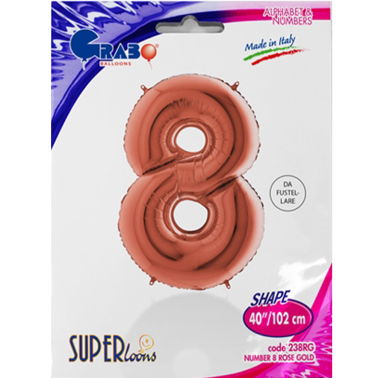 40 Grabo Rakam Folyo Balon Bronz -8- 40 Grabo Rakam Folyo Balon Bronz -8-