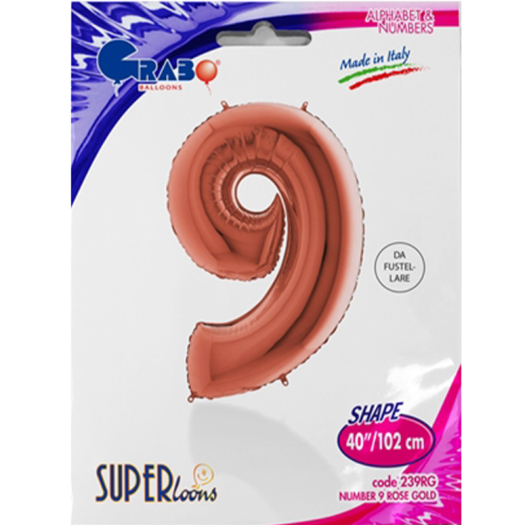 40 Grabo Rakam Folyo Balon Bronz -9- 40 Grabo Rakam Folyo Balon Bronz -9-
