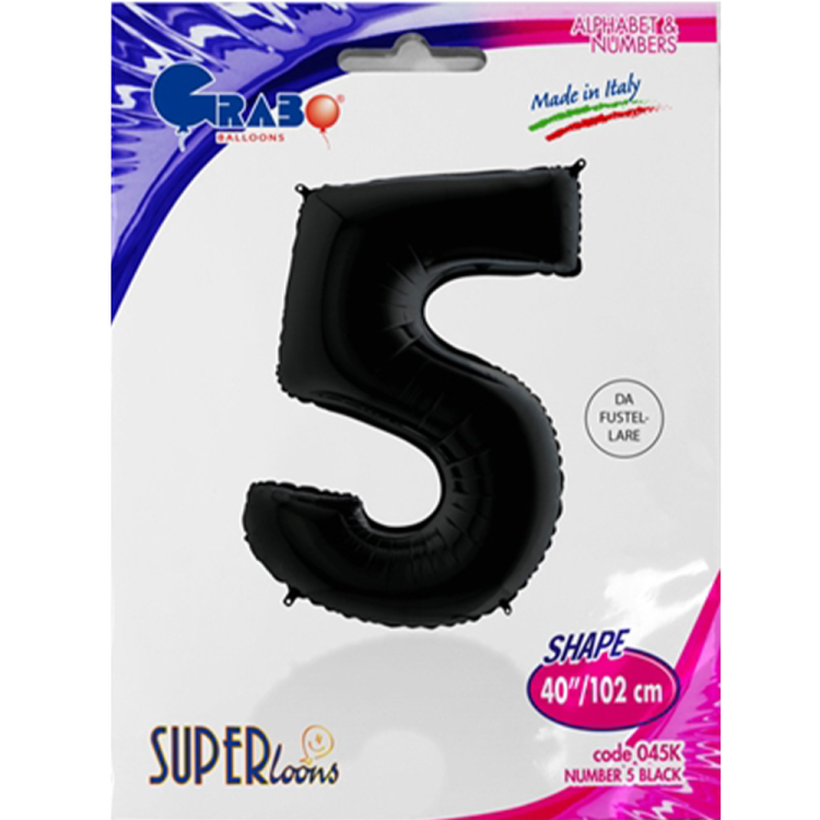 40 Grabo Rakam Folyo Balon Siyah -5- 40 Grabo Rakam Folyo Balon Siyah -5-