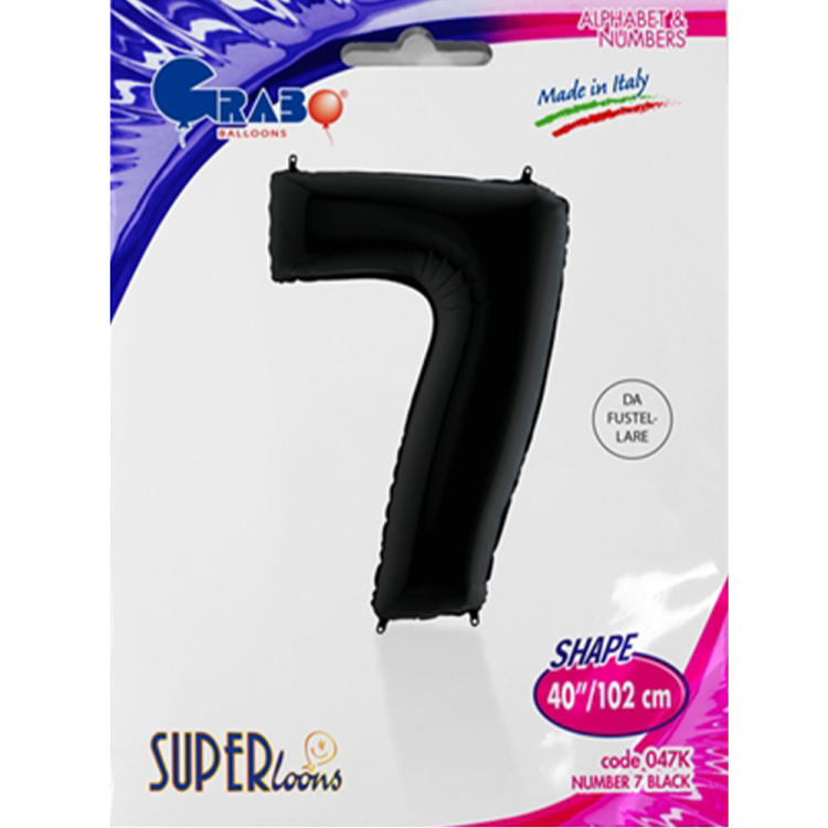 40 Grabo Rakam Folyo Balon Siyah -7- 40 Grabo Rakam Folyo Balon Siyah -7-
