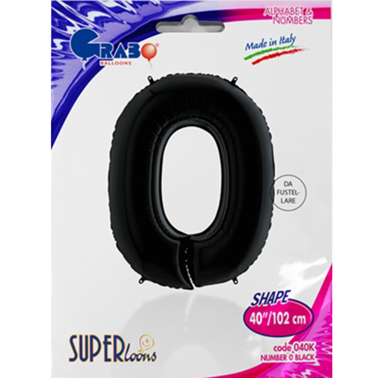 40 Grabo Rakam Folyo Balon Siyah -0- 40 Grabo Rakam Folyo Balon Siyah -0-