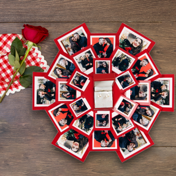 Patlayan Fotoğraf Kutusu Kırmızı Patlayan Fotoğraf Kutusu Kırmızı