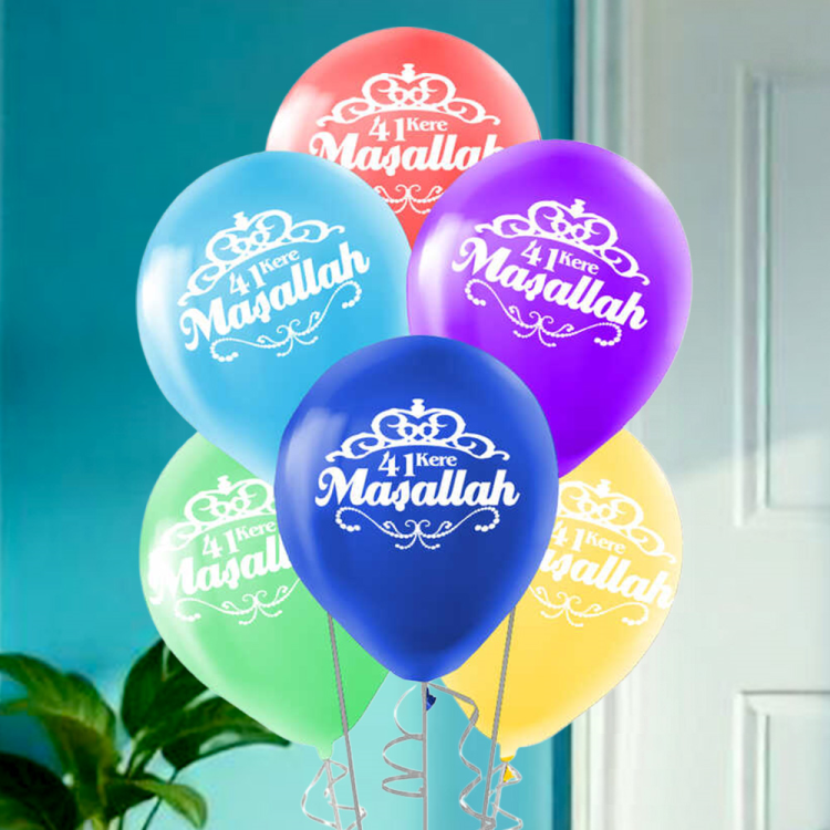 12 Pastel Balon Baskılı 100lü -Sünnet- 12 Pastel Balon Baskılı 100lü -Sünnet-