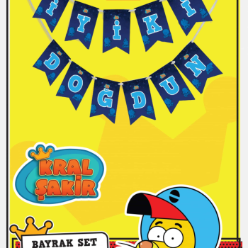 Kral Şakir Uzayda İyi ki Doğdun Harf Afiş