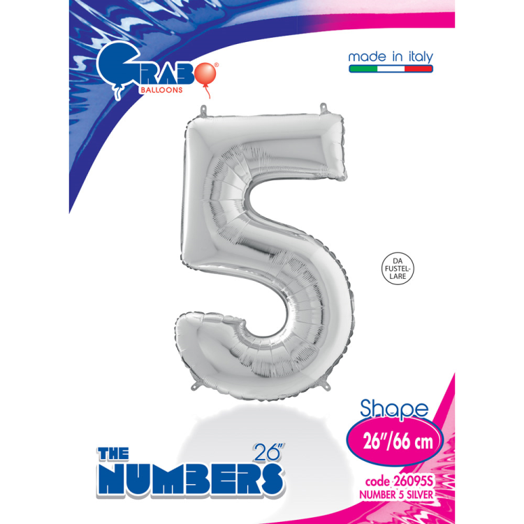 26 Grabo Rakam Folyo Balon Gümüş -5- 26 Grabo Rakam Folyo Balon Gümüş -5-
