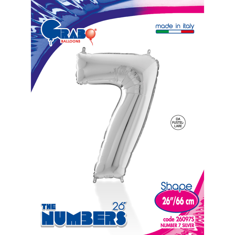 26 Grabo Rakam Folyo Balon Gümüş -7- 26 Grabo Rakam Folyo Balon Gümüş -7-