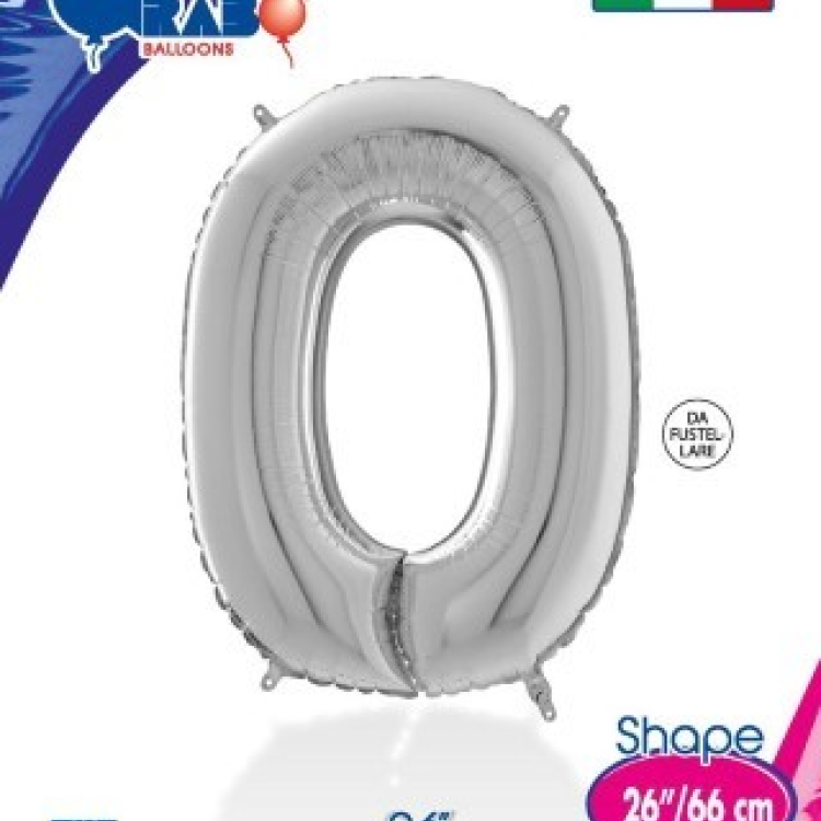 26 Grabo Rakam Folyo Balon Gümüş -0- 26 Grabo Rakam Folyo Balon Gümüş -0-