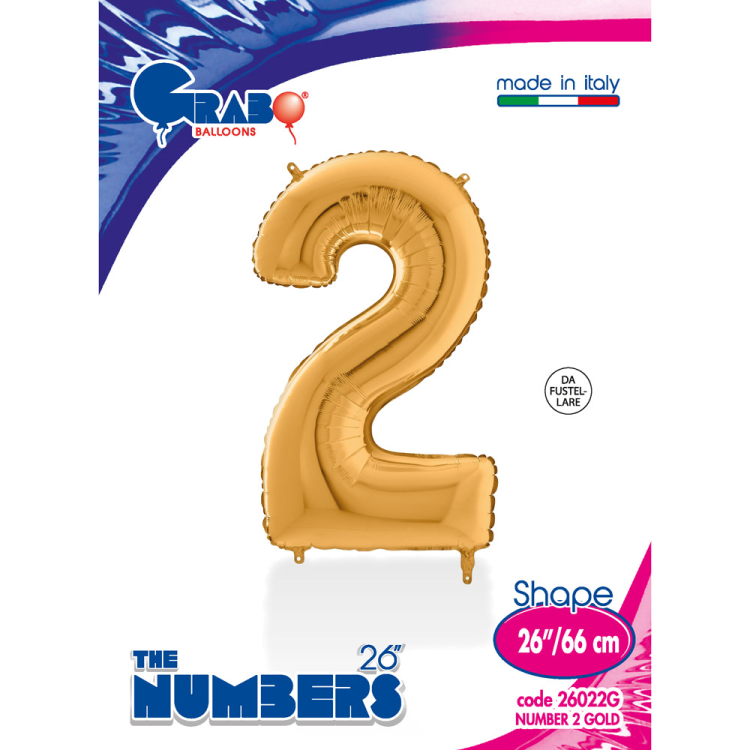 26 Grabo Rakam Folyo Balon Altın -2- 26 Grabo Rakam Folyo Balon Altın -2-