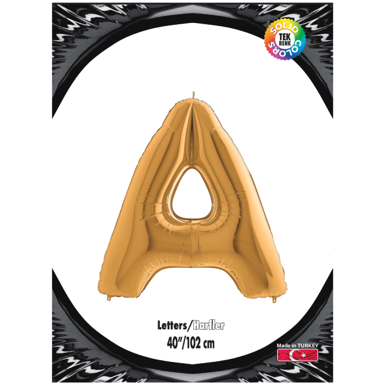 40 Harf Folyo Balon Altın -A- 40 Harf Folyo Balon Altın -A-