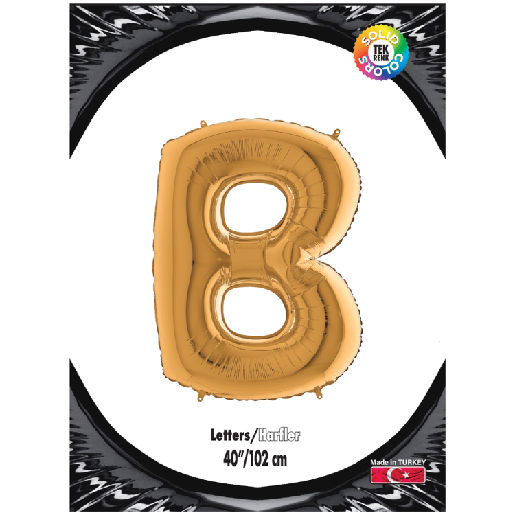 40 Harf Folyo Balon Altın -B- 40 Harf Folyo Balon Altın -B-