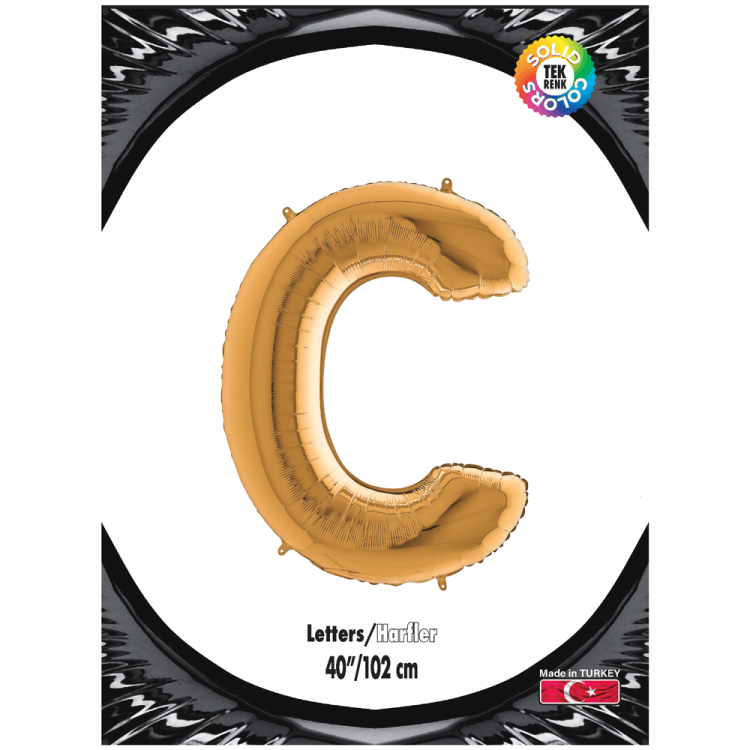 40 Harf Folyo Balon Altın -C- 40 Harf Folyo Balon Altın -C-