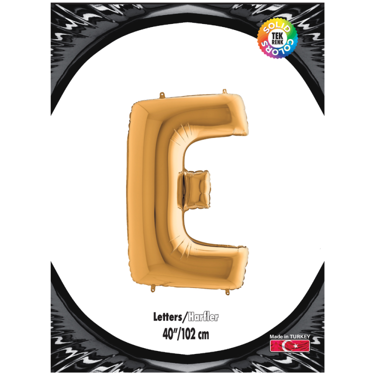40 Harf Folyo Balon Altın -E- 40 Harf Folyo Balon Altın -E-