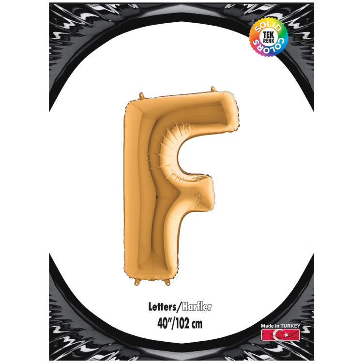 40 Harf Folyo Balon Altın -F- 40 Harf Folyo Balon Altın -F-