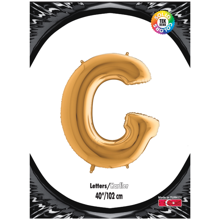 40 Harf Folyo Balon Altın -G- 40 Harf Folyo Balon Altın -G-