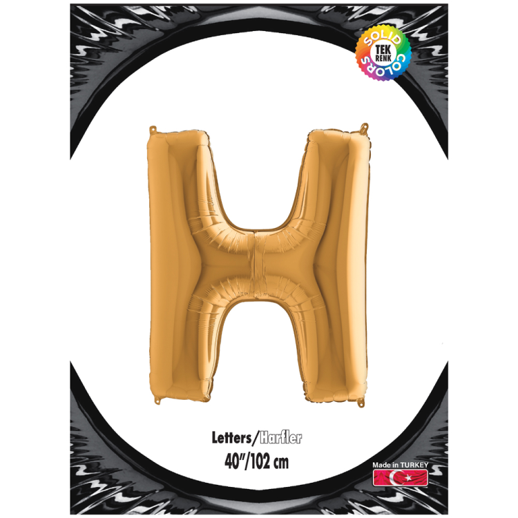 40 Harf Folyo Balon Altın -H- 40 Harf Folyo Balon Altın -H-