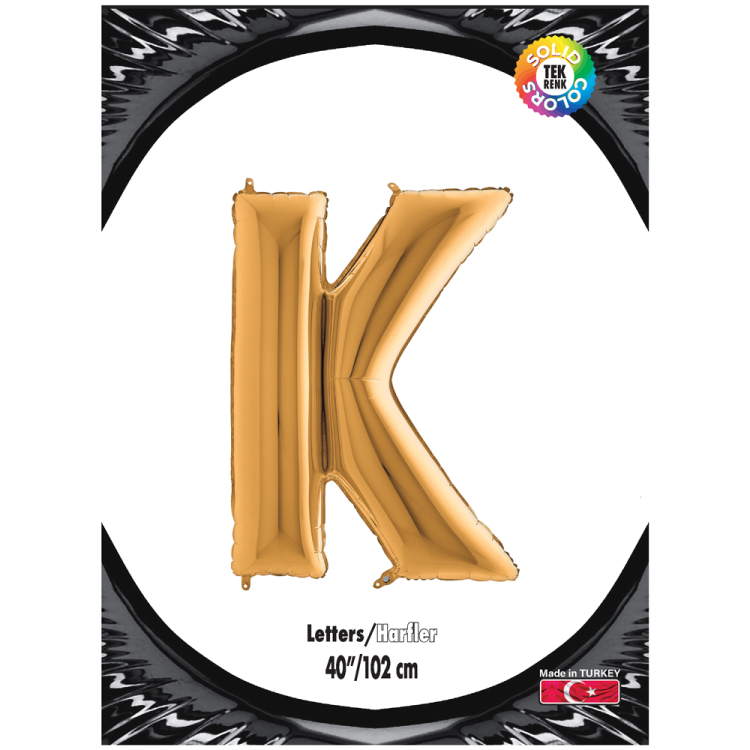 40 Harf Folyo Balon Altın -K- 40 Harf Folyo Balon Altın -K-