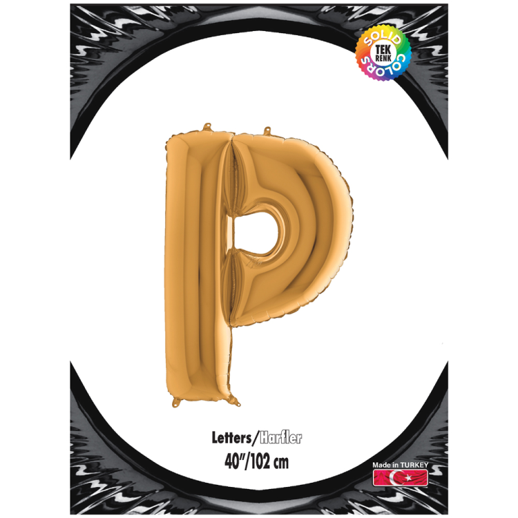 40 Harf Folyo Balon Altın -P- 40 Harf Folyo Balon Altın -P-
