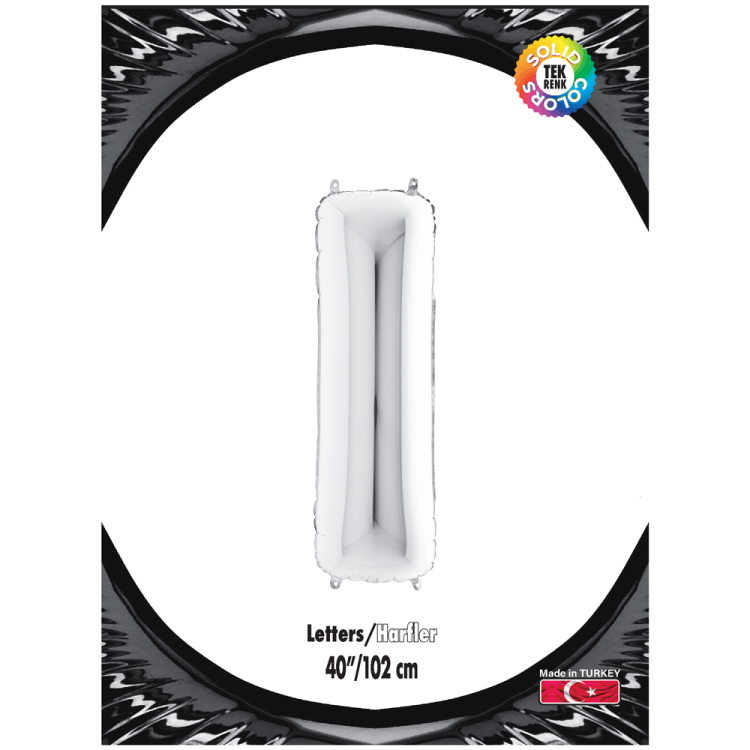 40 Harf Folyo Balon Gümüş -I- 40 Harf Folyo Balon Gümüş -I-