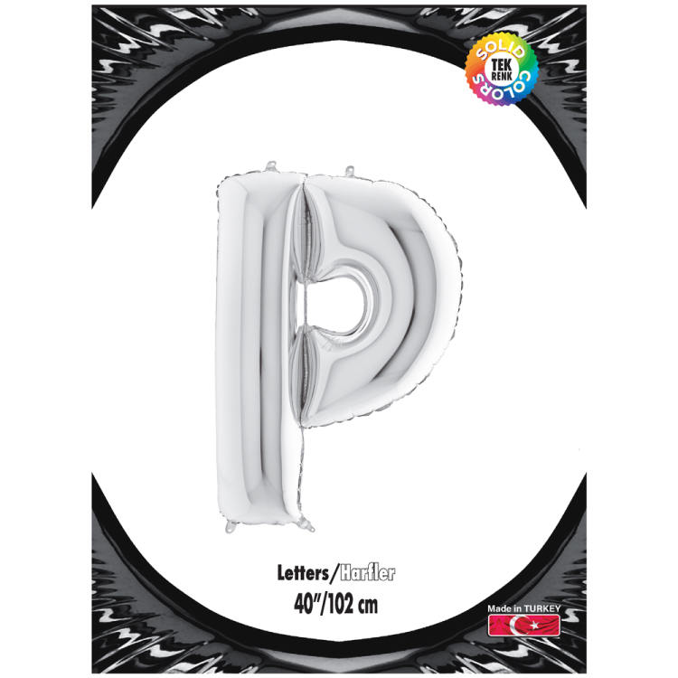 40 Harf Folyo Balon Gümüş -P- 40 Harf Folyo Balon Gümüş -P-