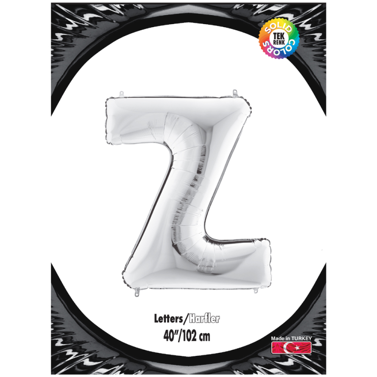 40 Harf Folyo Balon Gümüş -Z- 40 Harf Folyo Balon Gümüş -Z-