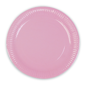 Karton Tabak 23cm 8li -Makaron Pembe- Karton Tabak 23cm 8li -Makaron Pembe-