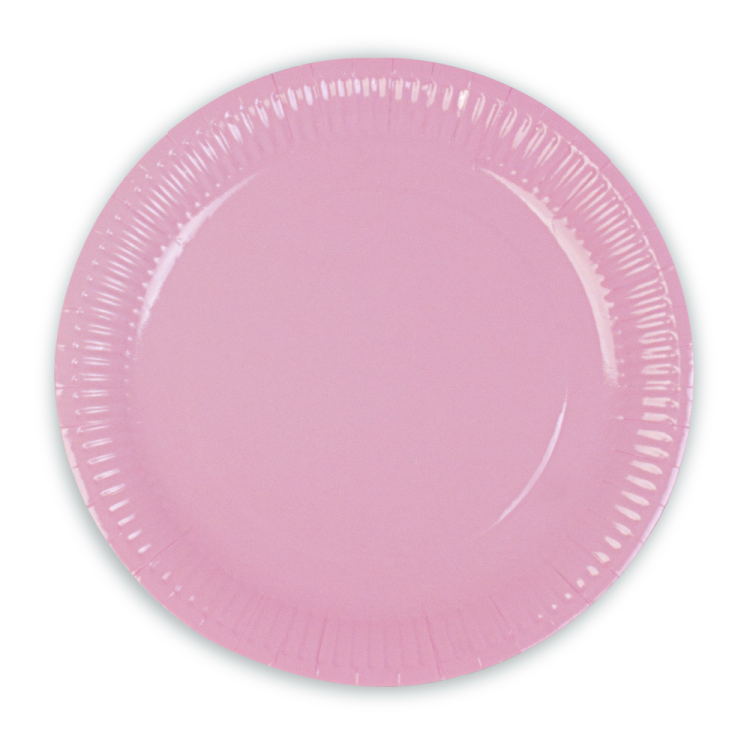 Karton Tabak 23cm 8li -Makaron Pembe- Karton Tabak 23cm 8li -Makaron Pembe-