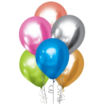 10" Krom Balon 50li -Karışık- 10" Krom Balon 50li -Karışık-